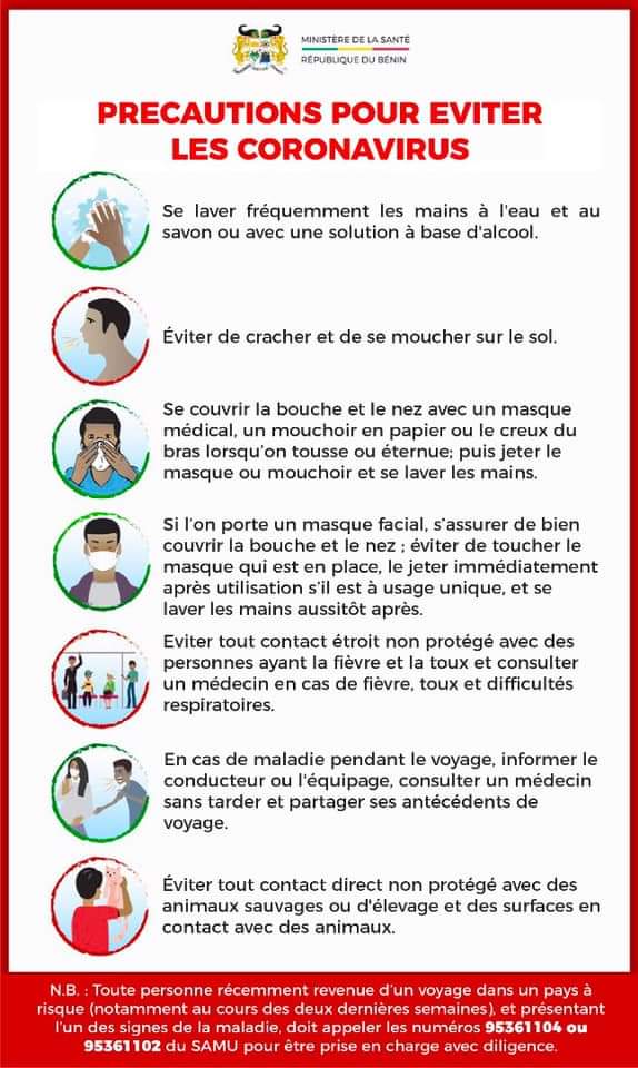 RAPPORT DE SITUATION SUR LE CORONAVIRUS AU BENIN